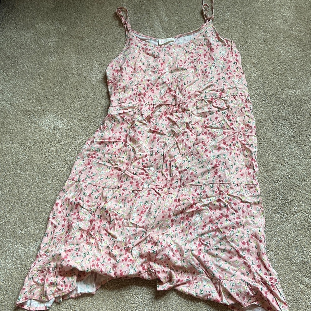 Pink floral dress